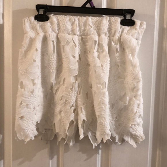 Charlotte Russe Pants - White lace shorts